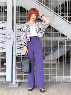 「PAGEBOY CORE」｜「アイテム（その他）」を使った、しらこさん（レディース・154cm）の夏コーディネート