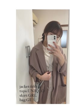 「透かし編みスカート」｜𝙮さん（レディース・147cm）の春コーディネート