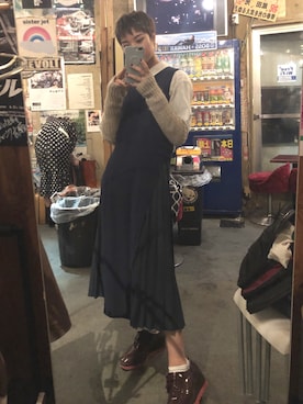 「MONKI（モンキ）のアイテム（手袋）」を使った、nozさん（レディース・169cm）の秋コーディネート