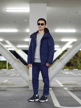 「tk.TAKEO KIKUCHI」｜「アイテム（ダウンジャケット/コート）」を使った、ⅢⅨⅥⅨさん（メンズ・172cm）の冬コーディネート