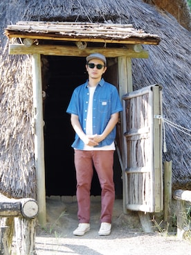 「TOPMAN（トップマン）のアイテム（その他パンツ）」を使った、ⅢⅨⅥⅨさん（メンズ・172cm）の秋コーディネート