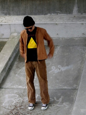 「Softmachine（ソフトマシーン）のアイテム」を使った、ⅢⅨⅥⅨさん（メンズ・172cm）の冬コーディネート