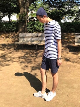 「セントジェームス」｜「アイテム（アナログ腕時計）」を使った、ＹMさん（メンズ・170cm）の夏コーディネート