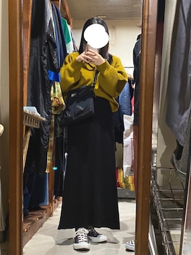 「GRL（グレイル）のリブニットロングスカート（スカート）」を使った、shomayu0323さん（レディース・151cm）の春コーディネート