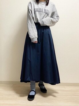 narumiさんの「チノボリュームスカート」を使ったコーディネート