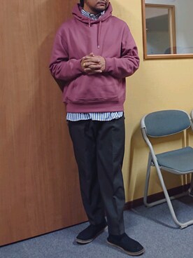 Uniqlo ユニクロ のパーカー パープル系 を使ったメンズ人気ファッションコーディネート Wear