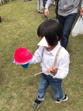 「アイテム（サスペンダー）」を使った、ゆきんこさん（キッズ・110cm）の冬コーディネート