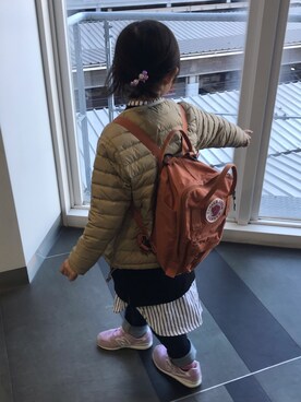 「Lee（リー）のアイテム（パンツ）」を使った、ゆきんこさん（キッズ・110cm）の冬コーディネート