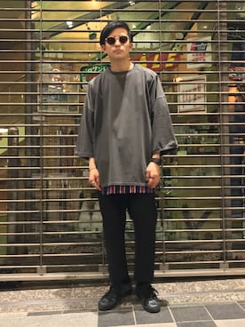 「KOMONO.（コモノ）のアイテム」を使った、kento fujiwara さん（メンズ・166cm）の春コーディネート