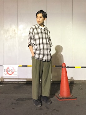 「KOMONO.（コモノ）のアイテム」を使った、kento fujiwara さん（メンズ・166cm）の春コーディネート