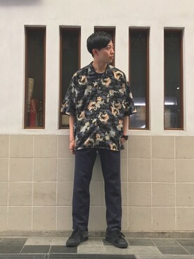 「Champion（チャンピオン）のアイテム（レッグウェア）」を使った、kento fujiwara さん（メンズ・166cm）の春コーディネート