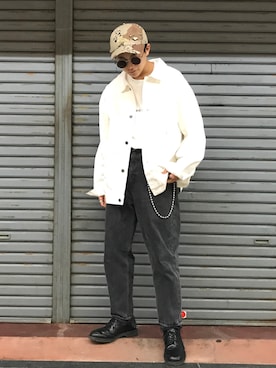 「KOMONO.（コモノ）のアイテム」を使った、kento fujiwara さん（メンズ・166cm）の夏コーディネート