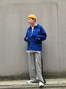 「ストリートカジュアル」｜「アイテム（デニムジャケット）」を使った、kento fujiwara さん（メンズ・166cm）の冬コーディネート