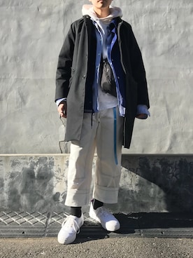 「NIKE(ナイキ)のアイテム(ショルダーバッグ)」を使った、kento fujiwara さん(メンズ・166cm)の冬コーディネート