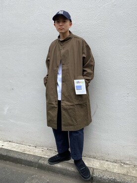 「NEWERA」｜「アイテム（その他アウター）」を使った、kento fujiwara さん（メンズ・166cm）の春コーディネート