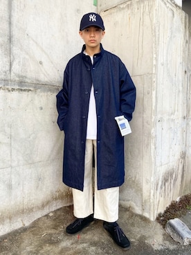 「NEWERA」｜「アイテム（その他アウター）」を使った、kento fujiwara さん（メンズ・166cm）の春コーディネート