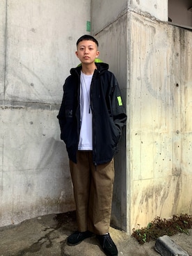 「HELLY HANSEN（ヘリーハンセン）のアイテム（ジャケット/アウター）」を使った、kento fujiwara さん（メンズ・166cm）の春コーディネート