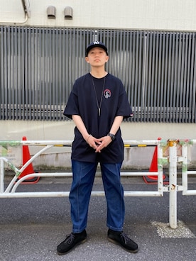 「Sourcream（サワークリーム）のアイテム（トップス）」を使った、kento fujiwara さん（メンズ・166cm）の春コーディネート