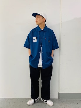 「Sourcream（サワークリーム）のアイテム（トップス）」を使った、kento fujiwara さん（メンズ・166cm）の春コーディネート