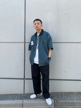 「Sourcream（サワークリーム）のアイテム（トップス）」を使った、kento fujiwara さん（メンズ・166cm）の春コーディネート