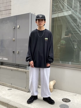 「アイテム（スウェットパンツ）」を使った、kento fujiwara さん（メンズ・166cm・20代）の春コーディネート