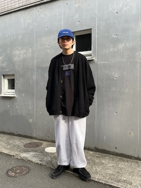 「アイテム（スウェットパンツ）」を使った、kento fujiwara さん（メンズ・166cm・20代）の春コーディネート