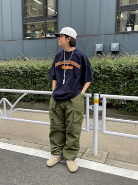 「Sourcream（サワークリーム）のアイテム（パンツ）」を使った、kento fujiwara さん（メンズ・166cm）の春コーディネート