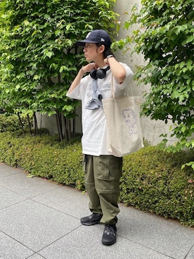 「Sourcream（サワークリーム）のアイテム（パンツ）」を使った、kento fujiwara さん（メンズ・166cm）の春コーディネート