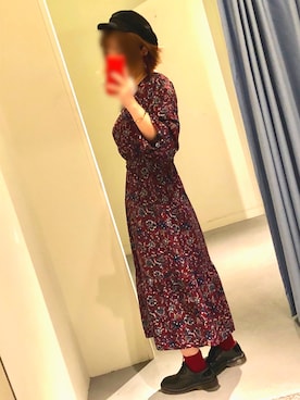 「FREE'S MART（フリーズマート）のアイテム（キャスケット）」を使った、あっこさん（レディース・153cm）の秋コーディネート