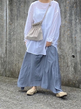 「スコート」｜「アイテム（その他シューズ）」を使った、ともさん（レディース・153cm）の夏コーディネート