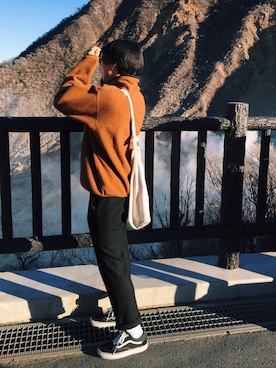 「patagonia」｜「アイテム（カバーオール）」を使った、Kenjiさん（メンズ・175cm）の冬コーディネート