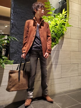 「TORNADO MART（トルネードマート）のアイテム（バッグ）」を使った、ishikawaさん（メンズ・175cm）の秋コーディネート