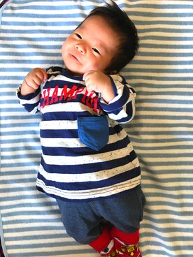 「GAPbaby」｜トワ　トキさん（キッズ・50cm）の秋コーディネート