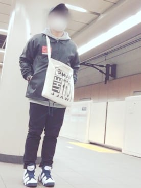 「VANS（バンズ）のアイテム（ナイロンジャケット）」を使った、Ma-toさん（メンズ・166cm）の冬コーディネート