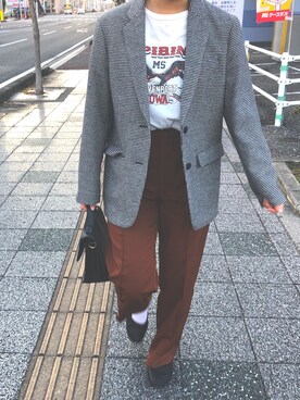 「JEANASIS（ジーナシス）のアイテム（バレエシューズ）」を使った、わしさん（レディース・154cm）の秋コーディネート