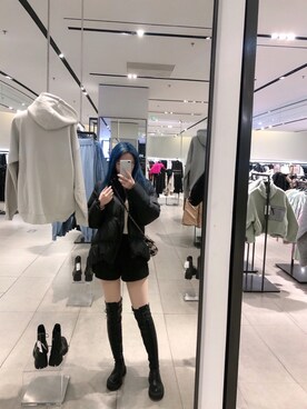「基础款」｜「アイテム（ジャケット/アウター）」を使った、己木几さん（レディース・170cm）の冬コーディネート