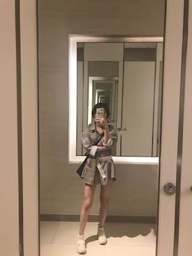 「アイテム（シャツワンピース）」を使った、Cecilia Normeさん（レディース・163cm・20代）の夏コーディネート