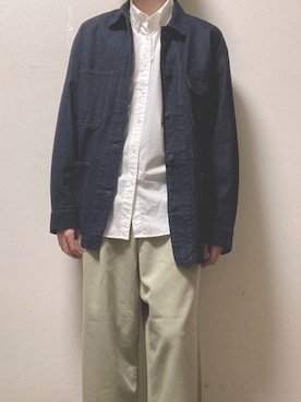 「ペールトーン」｜「アイテム（デニムジャケット）」を使った、ないんさん（メンズ・174cm）の冬コーディネート