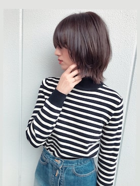 「Drawer（ドゥロワー）のアイテム（スカート）」を使った、Mao Shimomiseさん（レディース・162cm）の冬コーディネート