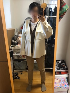 「emmi（エミ）のアイテム（その他アウター）」を使った、Yumi Kobayashiさん（レディース・157cm）の冬コーディネート