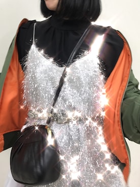 「G.V.G.V.（ジーヴィージーヴィー）のアイテム（MA-1）」を使った、tonechiさん（レディース・155cm）の冬コーディネート