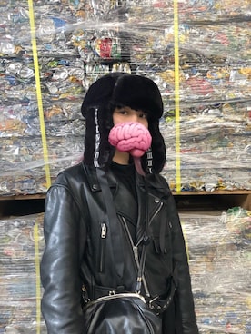 「PAMEO POSE」｜「アイテム（帽子）」を使った、tonechiさん（レディース・154cm）の冬コーディネート