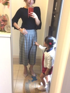 「チドリ柄」｜「アイテム（パンプス）」を使った、⭐️KAoRI⭐️さん（レディース・160cm）の秋コーディネート