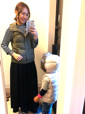 「Simplicite（サンプリシテ）のアイテム（ダウンベスト）」を使った、⭐️KAoRI⭐️さん（レディース・160cm）の冬コーディネート