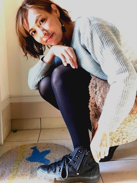 「アイラブCONVERSE」｜⭐️KAoRI⭐️さん（レディース・160cm）の秋コーディネート