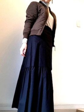 「PLST（プラステ）のアイテム（MA-1）」を使った、⭐️KAoRI⭐️さん（レディース・160cm）の冬コーディネート