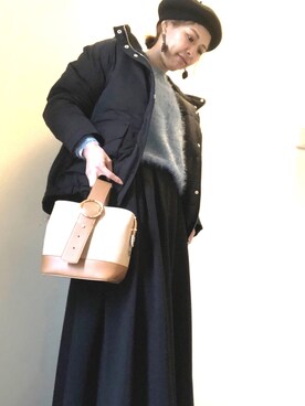 「ベレー」｜「アイテム（ジャケット/アウター）」を使った、⭐️KAoRI⭐️さん（レディース・160cm）の冬コーディネート