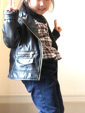 「西松屋コーデ」｜「アイテム（ジャケット/アウター）」を使った、⭐️KAoRI⭐️さん（レディース・160cm）の冬コーディネート
