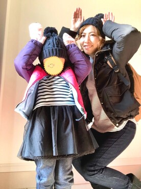 「西松屋」｜「アイテム（ダウンジャケット/コート）」を使った、⭐️KAoRI⭐️さん（レディース・160cm）の冬コーディネート