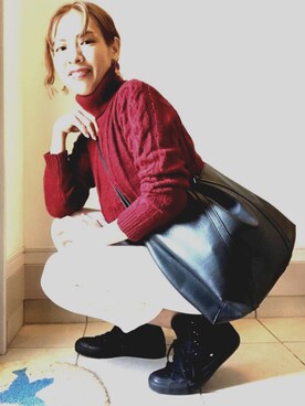 「アイラブCONVERSE」｜⭐️KAoRI⭐️さん（レディース・160cm）の秋コーディネート